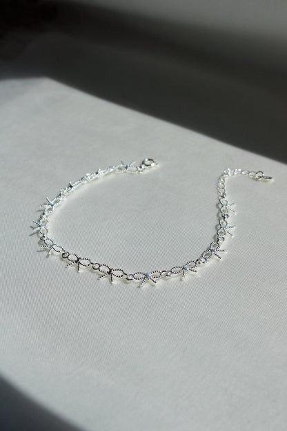 Silver Plated Ribbon Trail Bracelet
