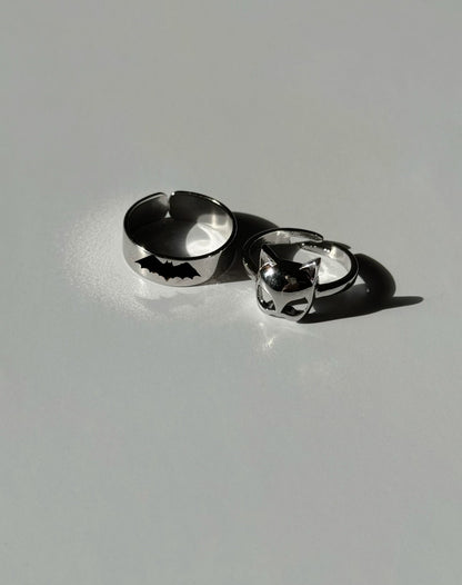 Catwoman & Batman Adjustable Couple Rings