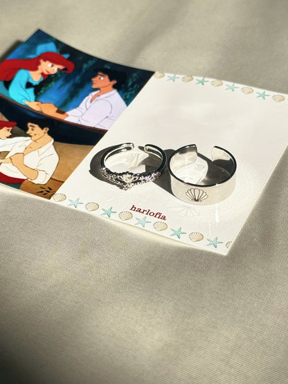 Ariel & Eric Inspired Couple Rings