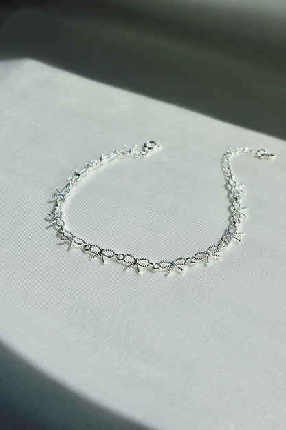 Silver Plated Ribbon Trail Bracelet