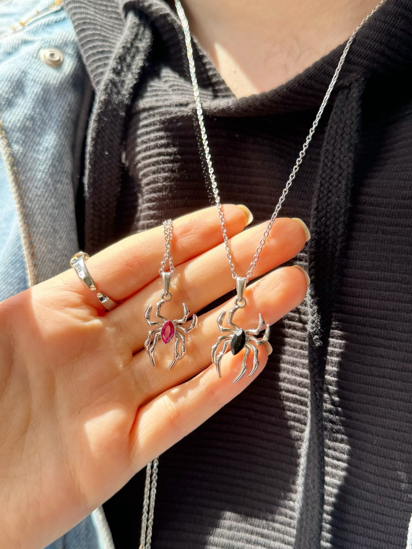 Stainless Steel Spiderman & Gwen Couple Necklaces