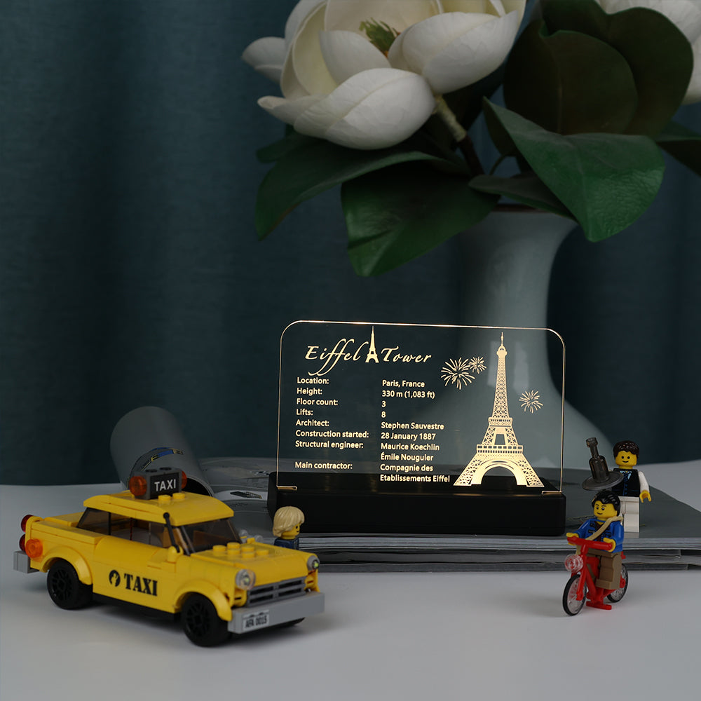 LED Nameplate for LEGO® Eiffel Tower 10307