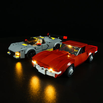 Light Kit for LEGO® Chevrolet Corvette C8.R, 1968 Chevrolet Corvette 76903
