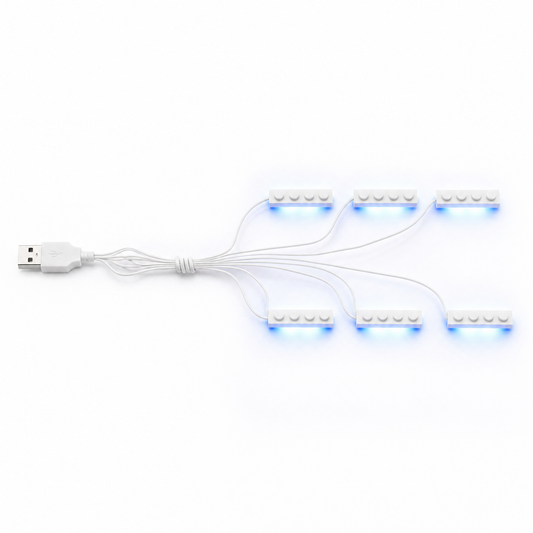 Blue 6 in 1 USB LED Light Kit