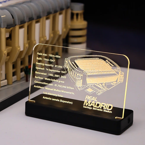 LED Nameplate for LEGO® Real Madrid – Santiago Bernabéu Stadium 10299