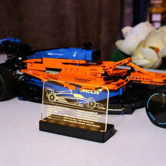 LED Nameplate for LEGO® McLaren Formula 1 Race Car 42141