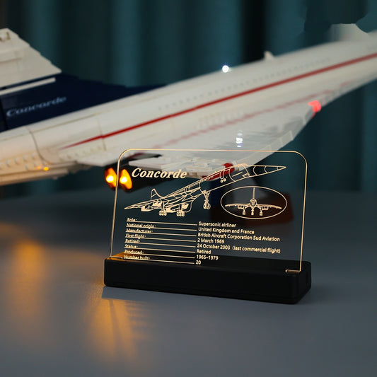 LED Nameplate for LEGO® Concorde 10318