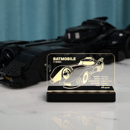 LED Nameplate for LEGO® 1989 Batmobile 76139