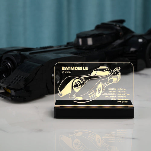 LED Nameplate for LEGO® 1989 Batmobile 76139
