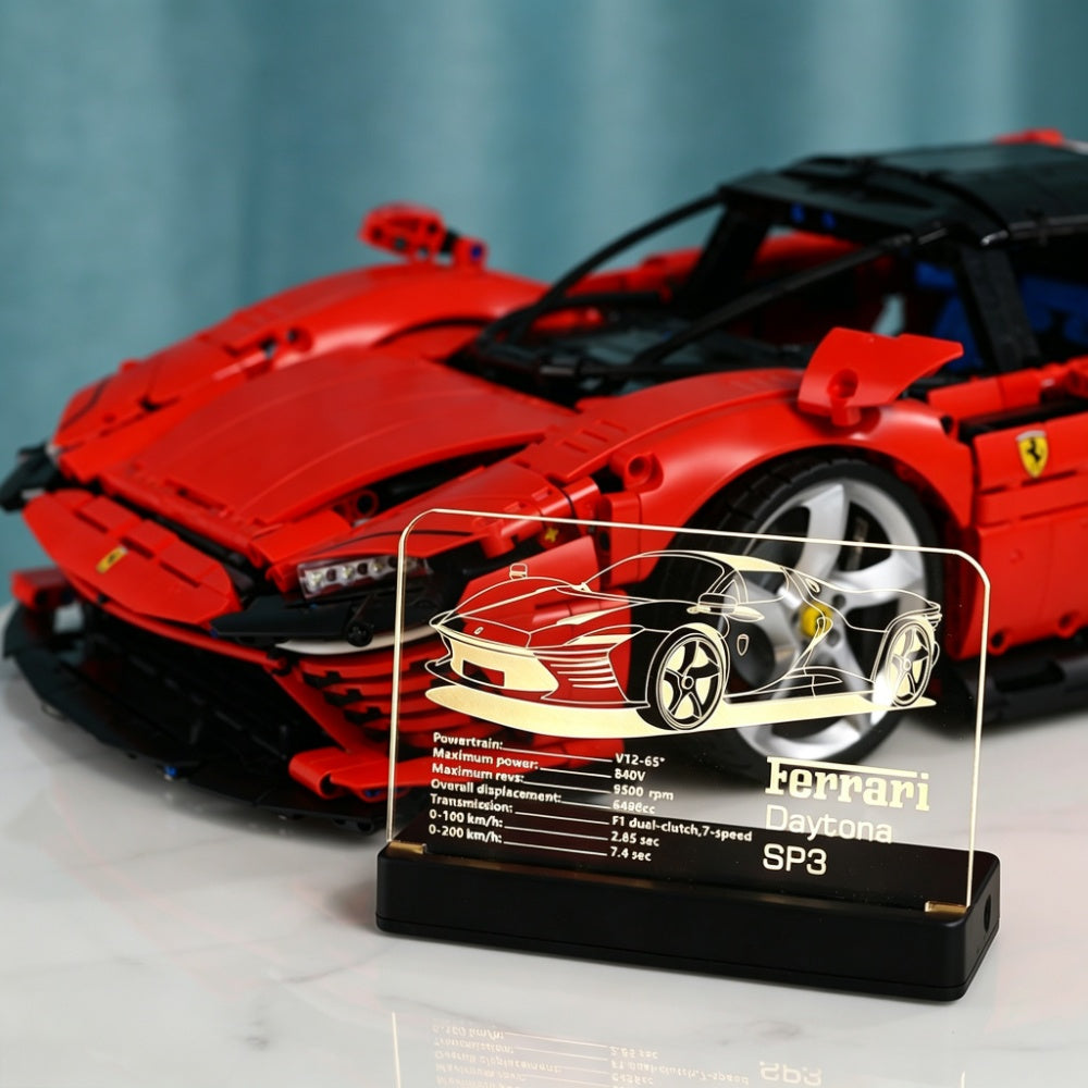 LED Nameplate for LEGO® Ferrari Daytona SP3 42143