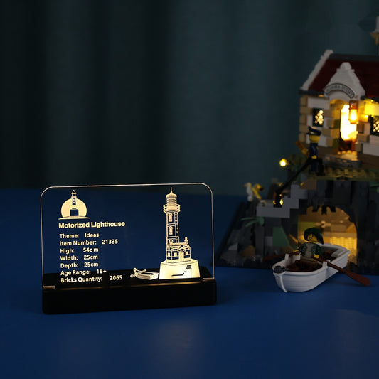 LED Nameplate for LEGO® Motorized Lighthouse 21335