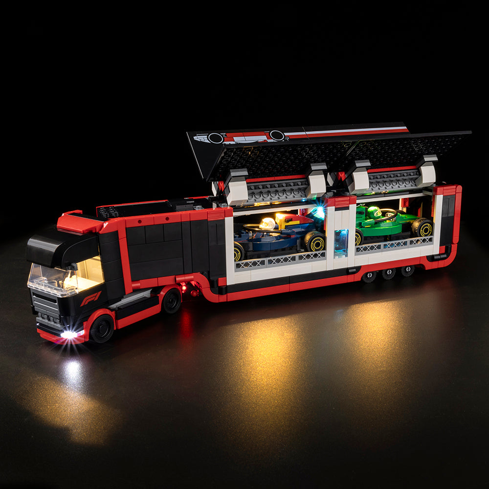 Light Kit for LEGO® F1 Truck with RB20 & AMR24 F1 Cars 60445