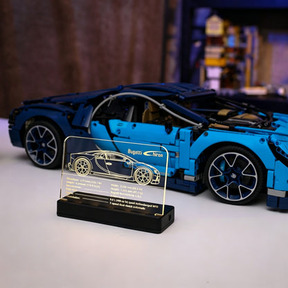 LED Nameplate for LEGO® Bugatti Chiron 42083