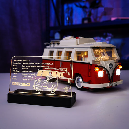 LED Nameplate for LEGO® Volkswagen T1 Camper Van 10220