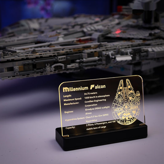 LED Nameplate for LEGO® Millennium Falcon 75192