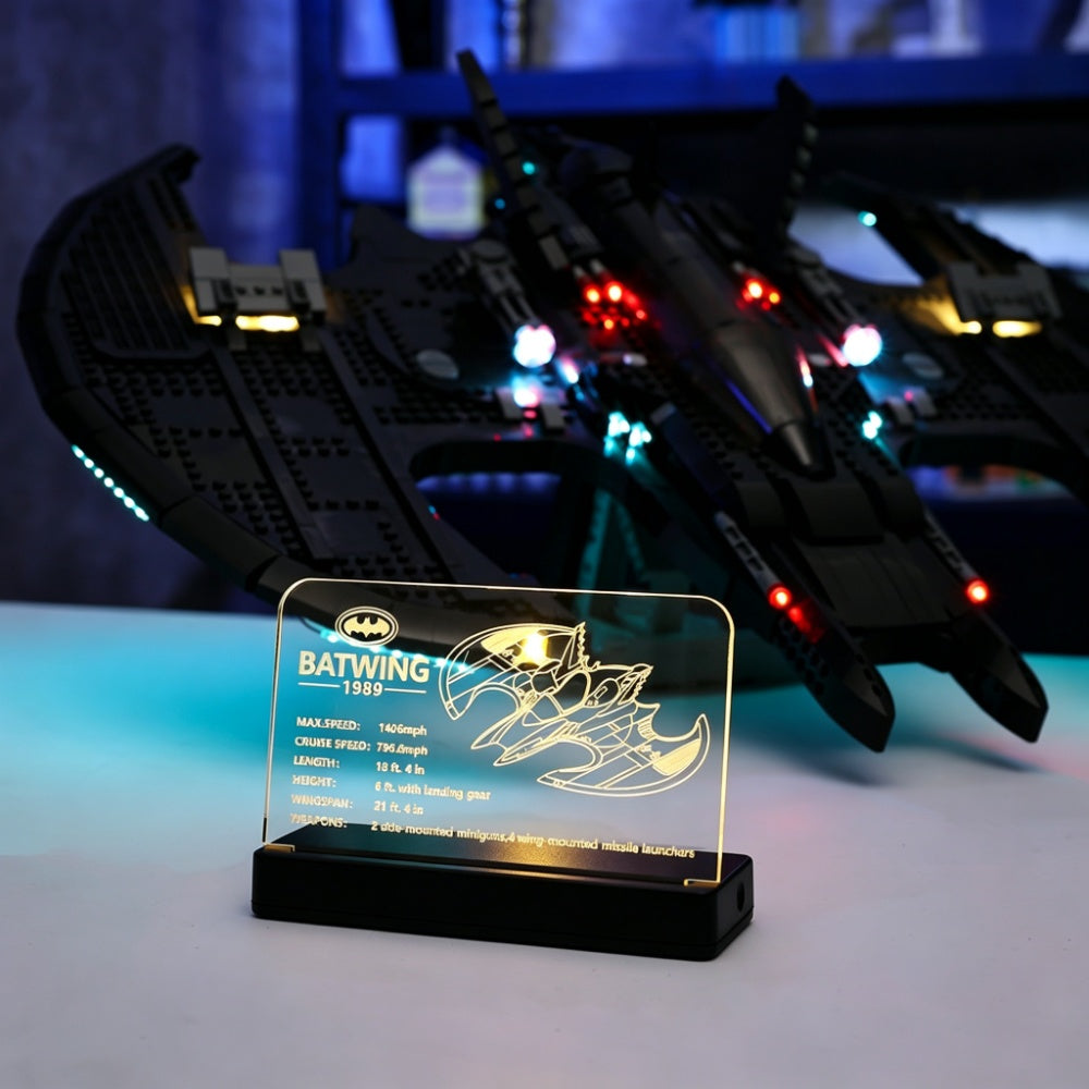 LED Nameplate for LEGO® 1989 Batwing 76161