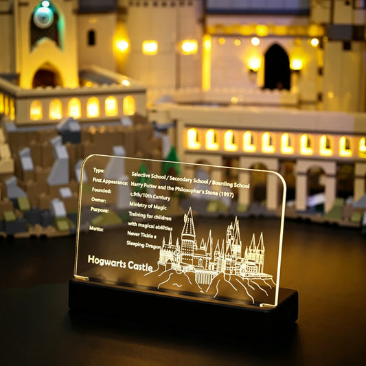 LED Nameplate for LEGO® Hogwarts Castle 71043