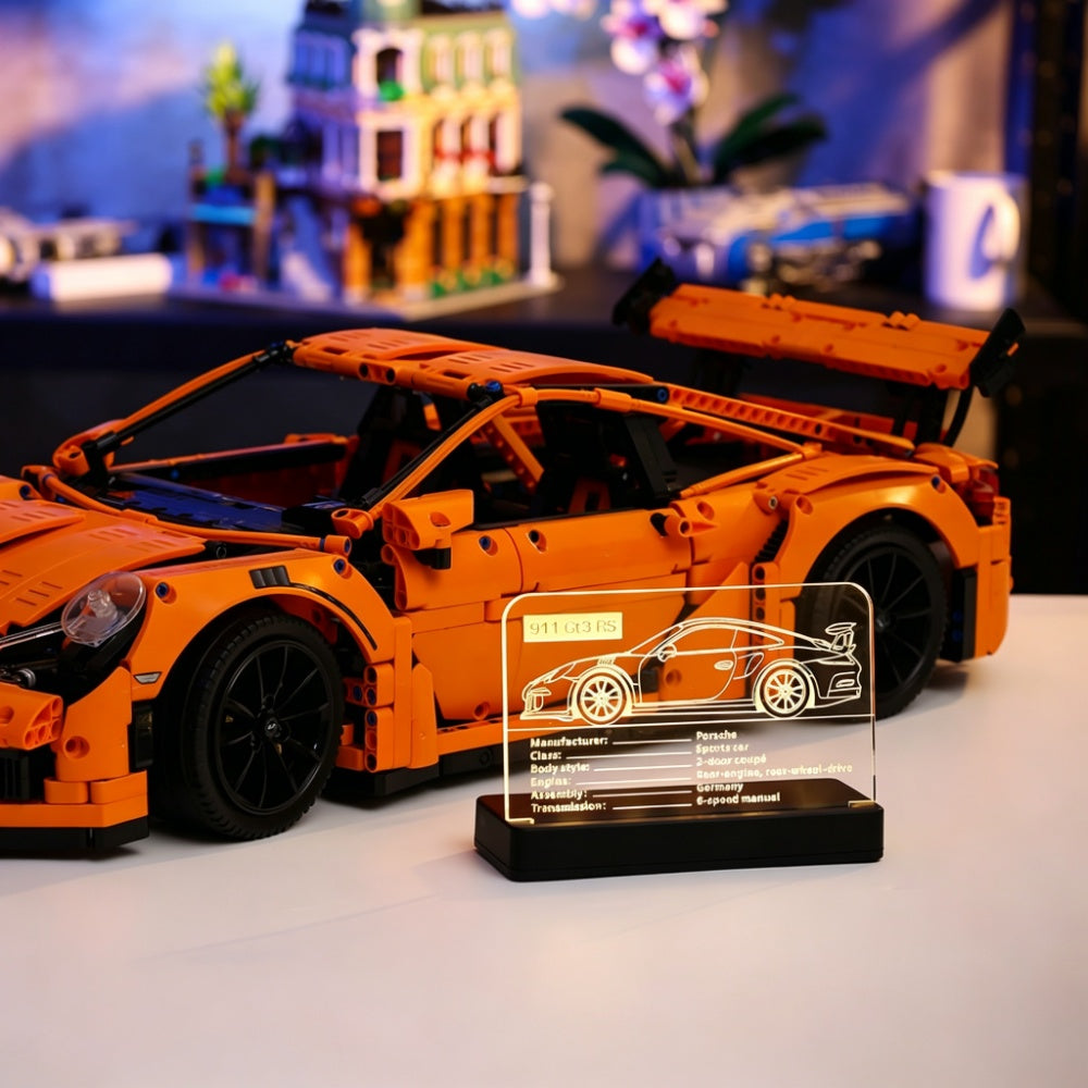 LED Nameplate for LEGO® Porsche 911 GT3 RS 42056