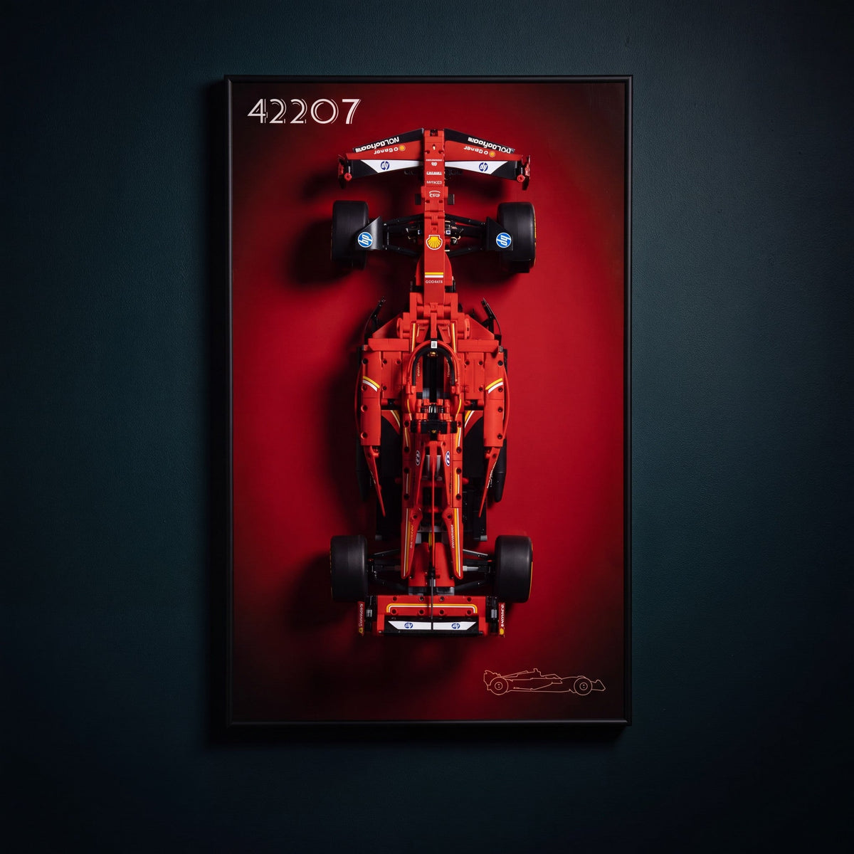 Display Wall-Mount for LEGO® Ferrari SF-24 F1 Car 42207