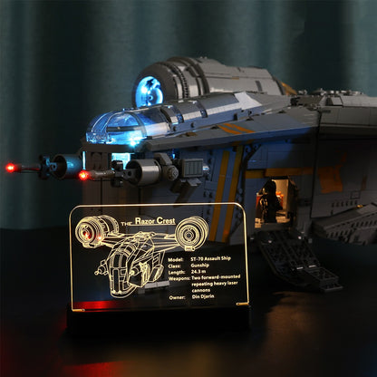 LED Nameplate for LEGO® The Razor Crest 75331