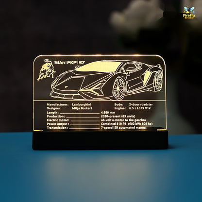 LED Nameplate for LEGO® Lamborghini Sián FKP 37 42115