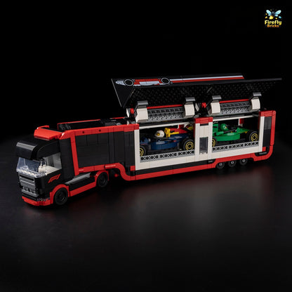 Light Kit for LEGO® F1 Truck with RB20 & AMR24 F1 Cars 60445