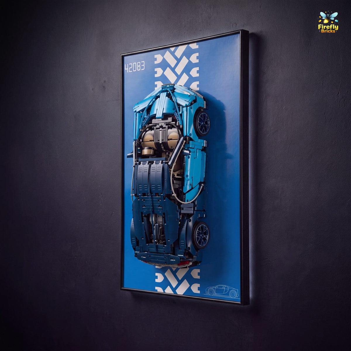 Display Wall-Mount for LEGO® Bugatti Chiron 42083