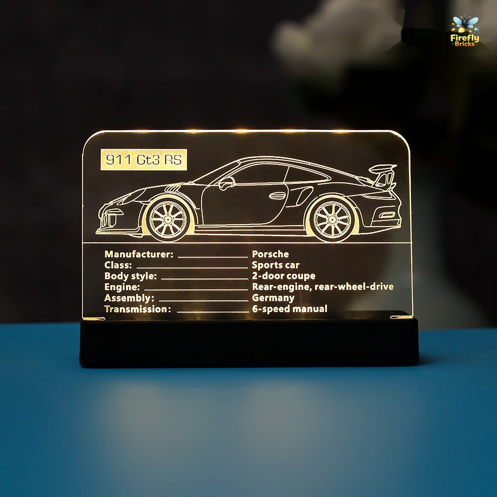 LED Nameplate for LEGO® Porsche 911 GT3 RS 42056