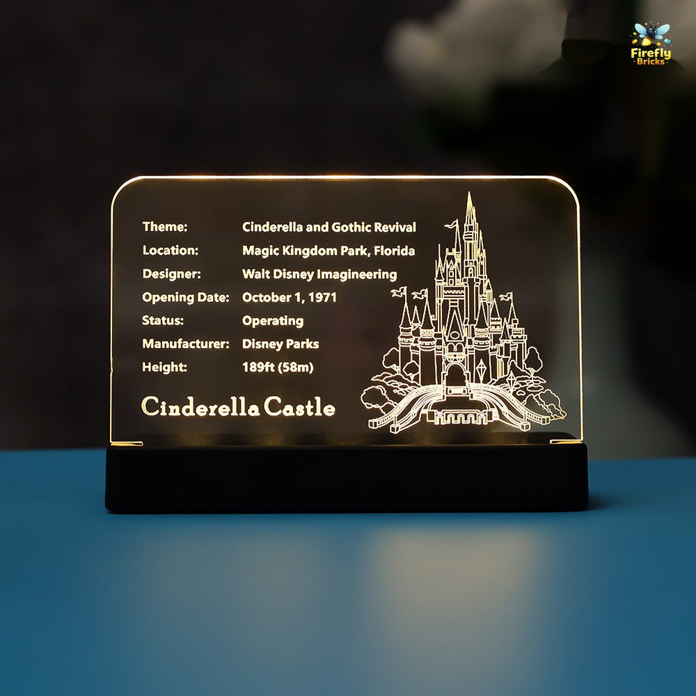 LED Nameplate for LEGO® The Disney Castle 71040