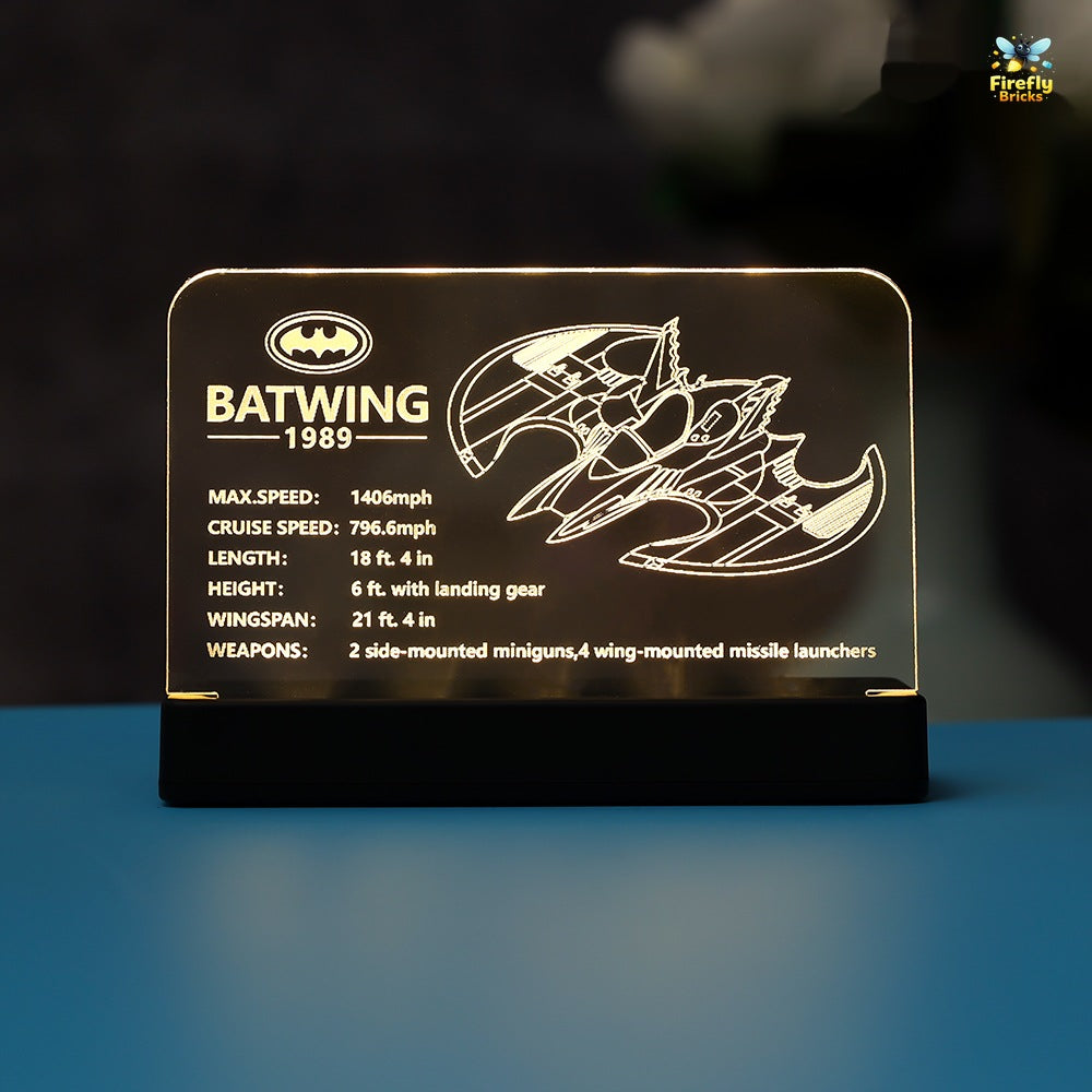 LED Nameplate for LEGO® 1989 Batwing 76161