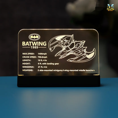 LED Nameplate for LEGO® 1989 Batwing 76161
