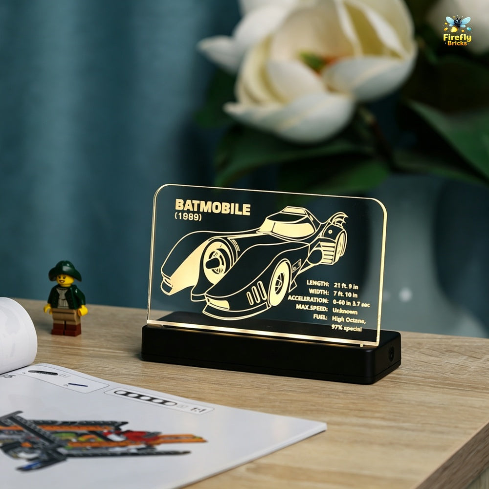 LED Nameplate for LEGO® 1989 Batmobile 76139