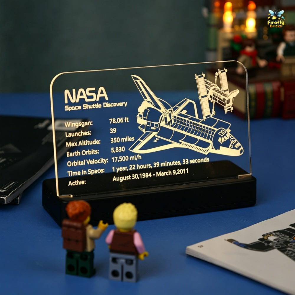 LED Nameplate for LEGO® NASA Space Shuttle Discovery 10283