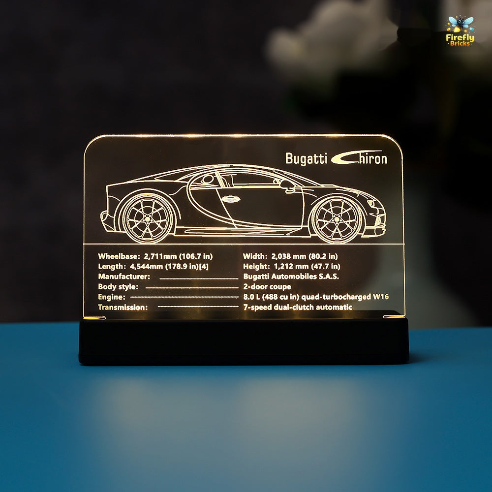 LED Nameplate for LEGO® Bugatti Chiron 42083