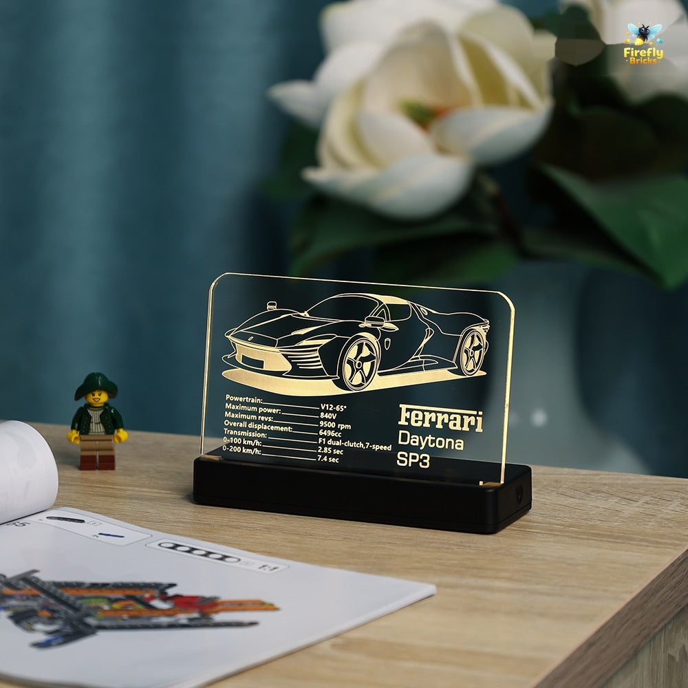 LED Nameplate for LEGO® Ferrari Daytona SP3 42143