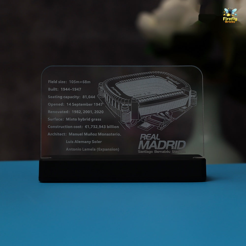 LED Nameplate for LEGO® Real Madrid – Santiago Bernabéu Stadium 10299