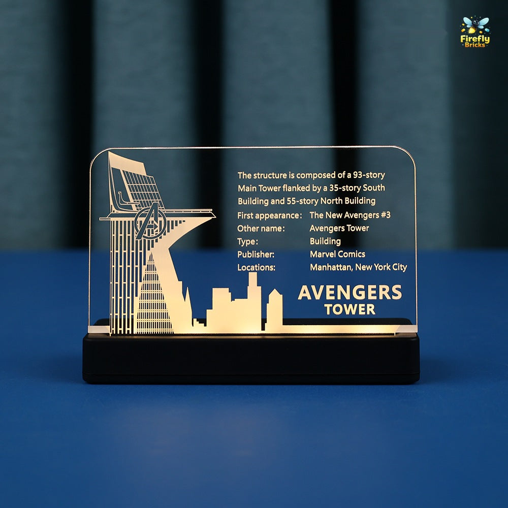 LED Nameplate for LEGO® Avengers Tower 76269