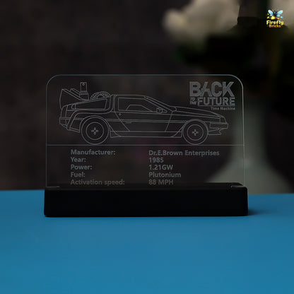 LED Nameplate for LEGO® Back to the Future Time Machine 10300