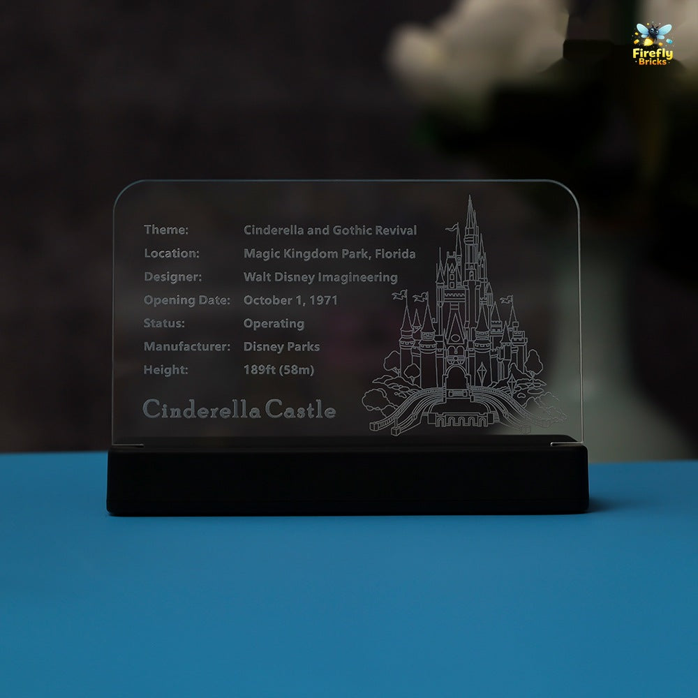 LED Nameplate for LEGO® The Disney Castle 71040