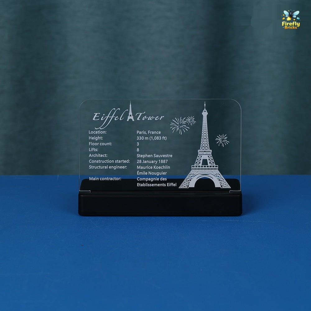LED Nameplate for LEGO® Eiffel Tower 10307