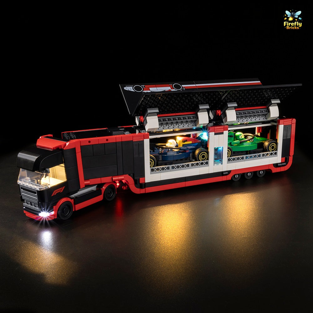 Light Kit for LEGO® F1 Truck with RB20 & AMR24 F1 Cars 60445