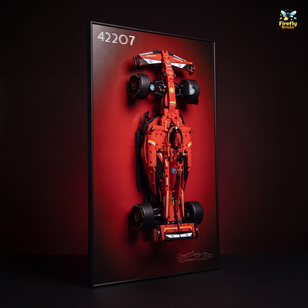 Display Wall-Mount for LEGO® Ferrari SF-24 F1 Car 42207