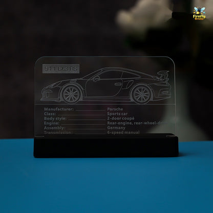 LED Nameplate for LEGO® Porsche 911 GT3 RS 42056