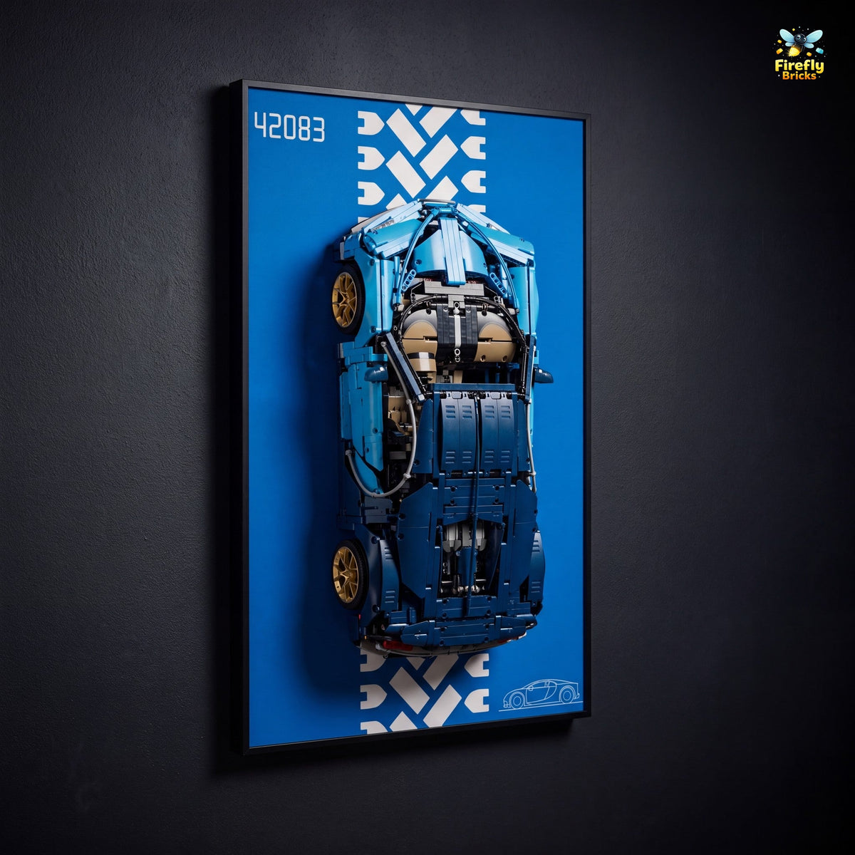 Display Wall-Mount for LEGO® Bugatti Chiron 42083