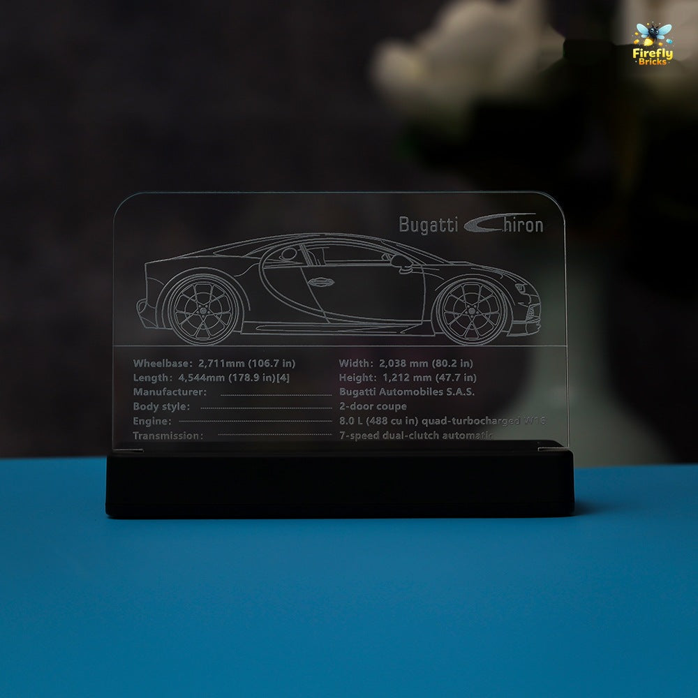 LED Nameplate for LEGO® Bugatti Chiron 42083