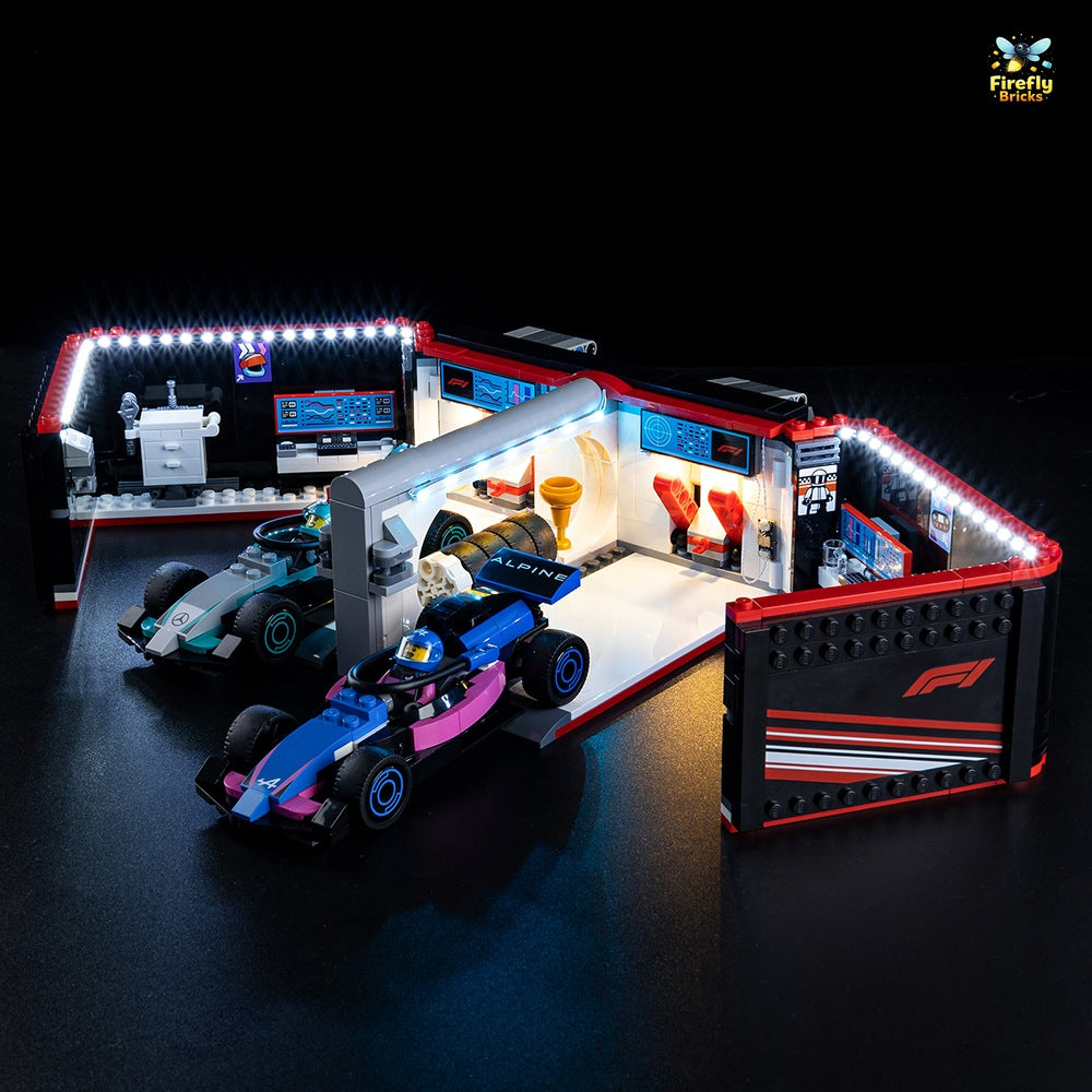 Light Kit for LEGO® F1 Garage & Mercedes-AMG & Alpine Cars 60444