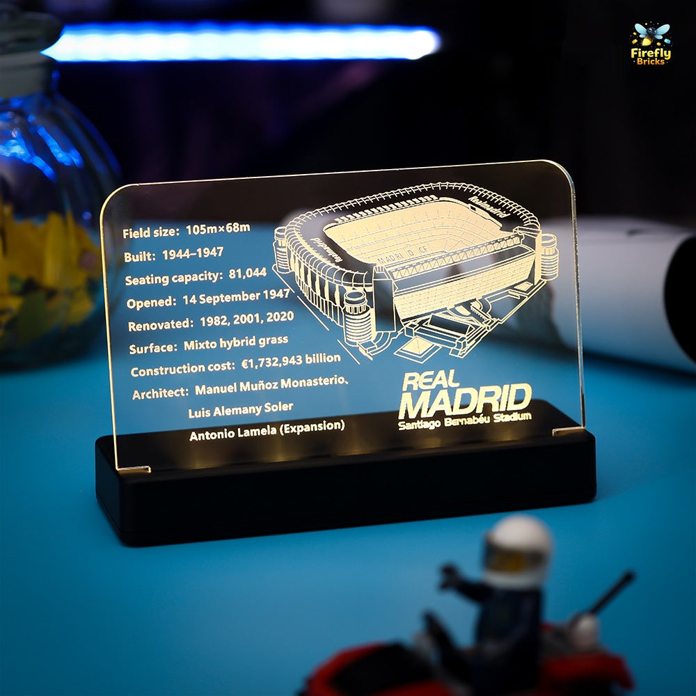 LED Nameplate for LEGO® Real Madrid – Santiago Bernabéu Stadium 10299