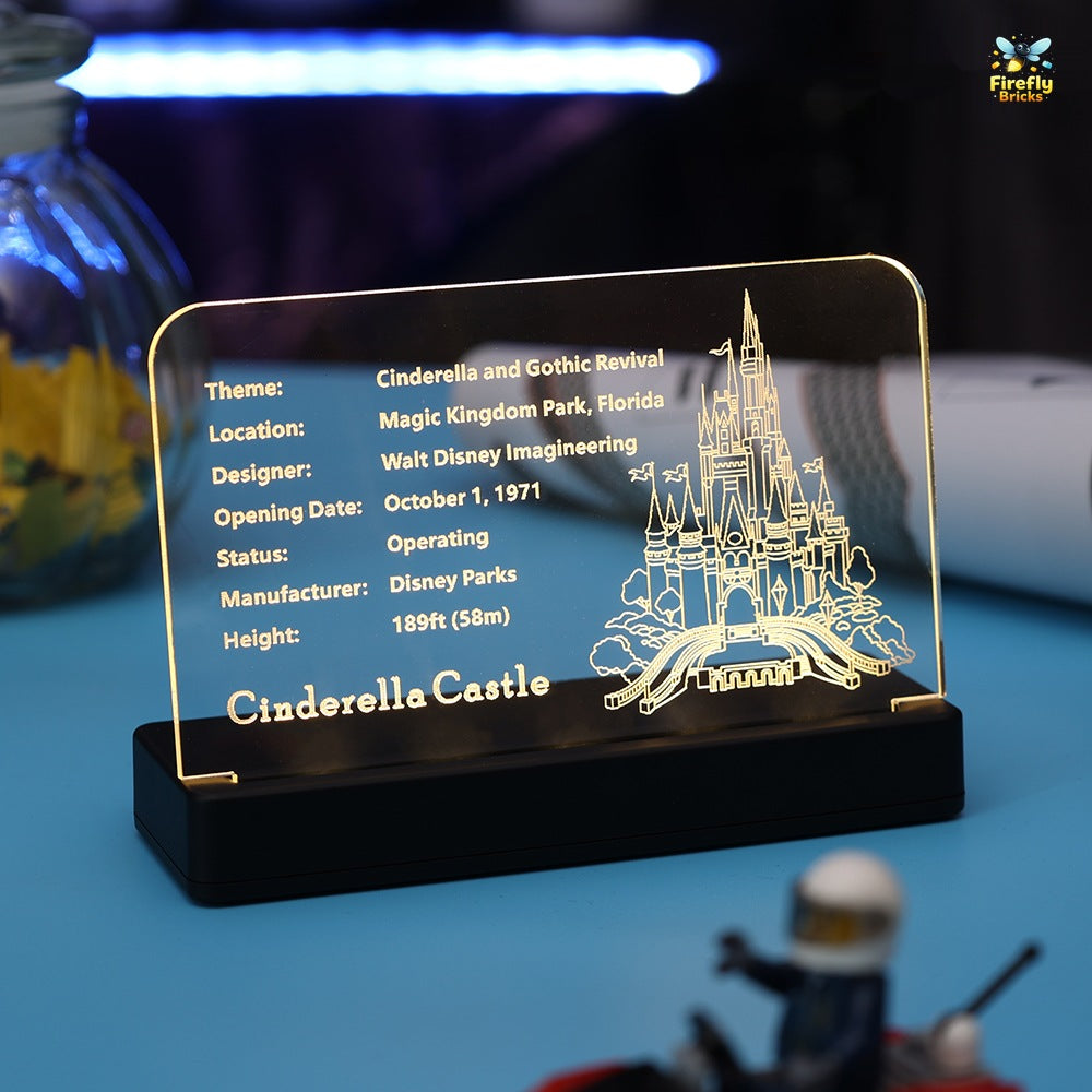 LED Nameplate for LEGO® The Disney Castle 71040
