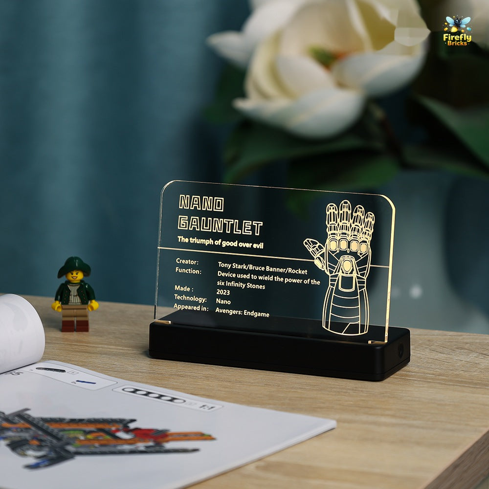 LED Nameplate for LEGO® Nano Gauntlet 76223
