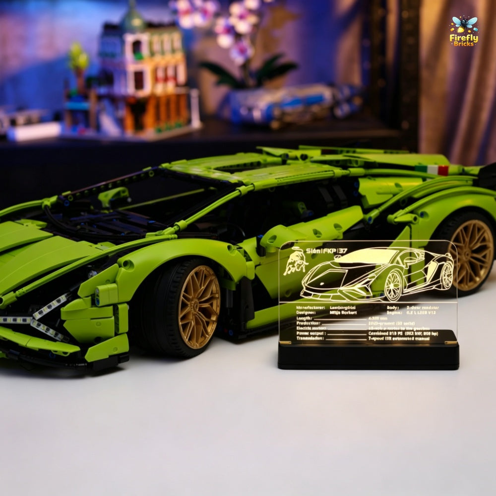 LED Nameplate for LEGO® Lamborghini Sián FKP 37 42115